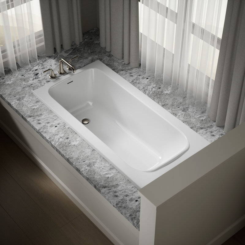 Avec 60 In. X 30 In. Drop-In Bath, White