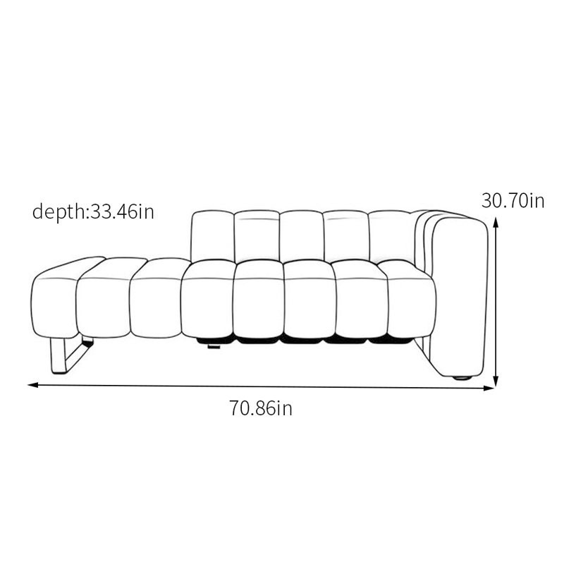 Chaise longue en bois massif à haute résistance, Café foncé, Accoudoir à droite (vu de face)