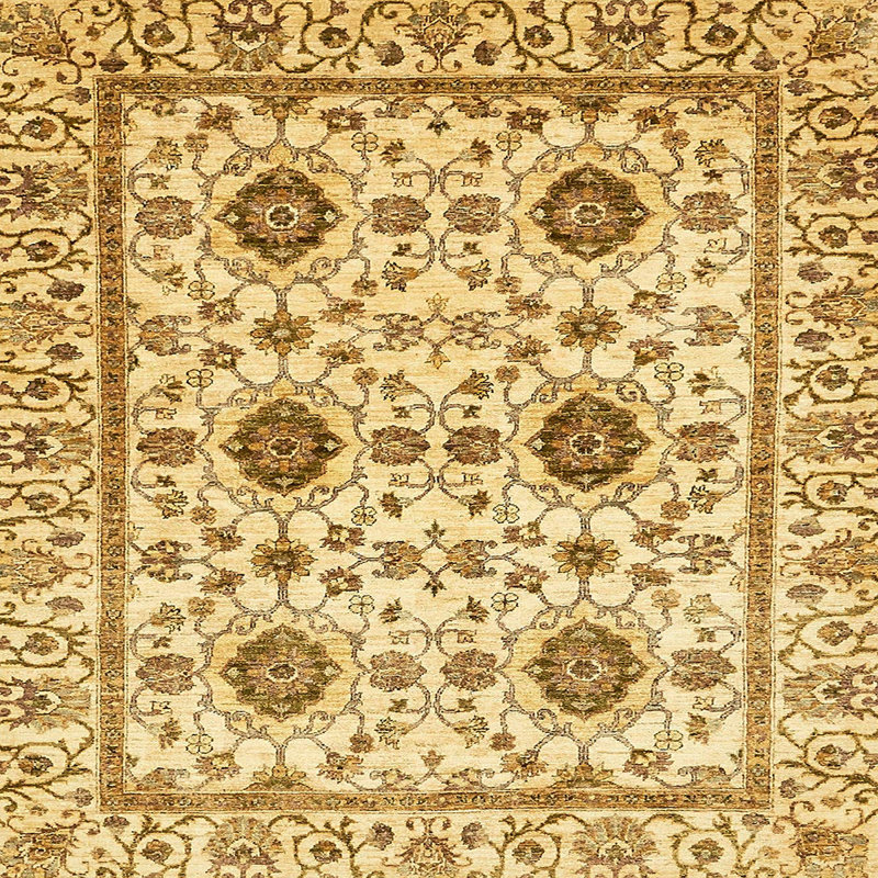 Tapis abstrait multicolore Adanna, Carré 5 pi