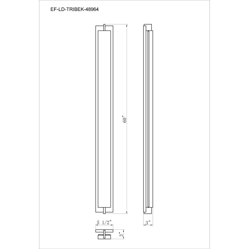 Tribek, Outdoor , 60", Matte, Black