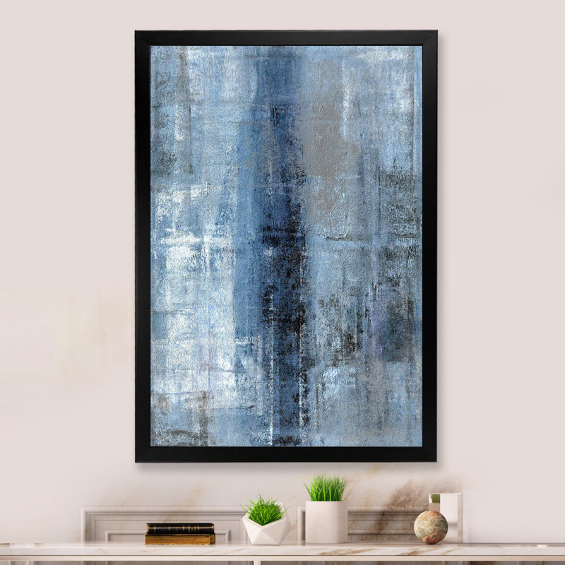 «Blue Meets Gray», art mural moderne et contemporain sur toile