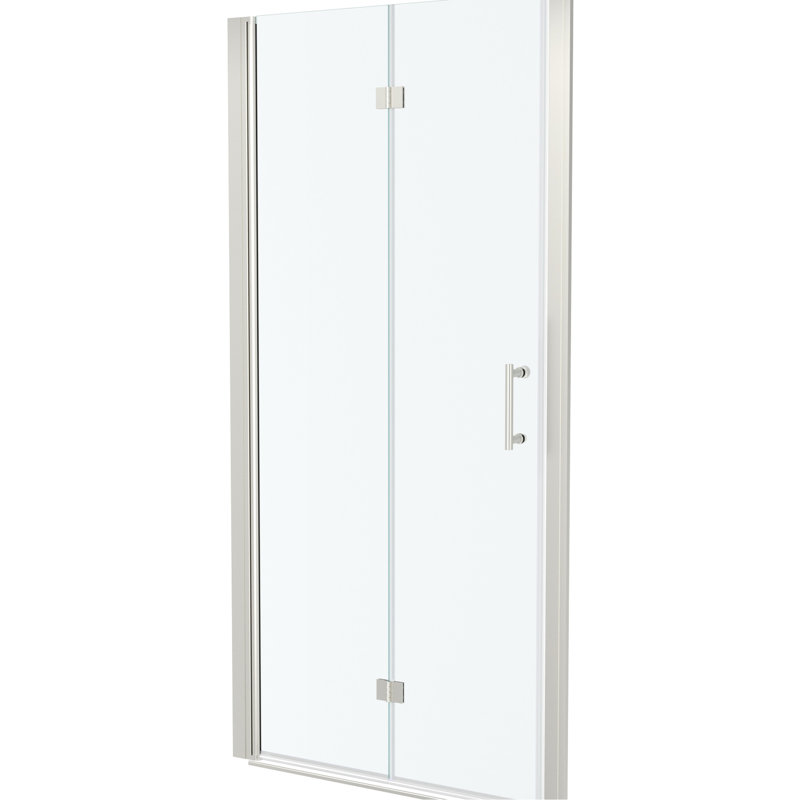 32"W X 72"H Shower Door In Brushed Nickel - Build Materials, Water-Repellent Finish, Bathroom Accessory Build, Modern