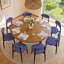 Ensemble de chaises de salle à manger rembourrées Modern 8 pièces avec dossier incurvé et structure en bois massif-275538917-275538939