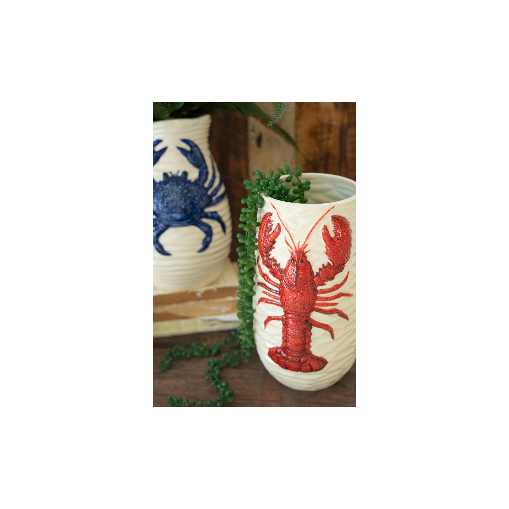 CERAMIC LOBSTER VASE