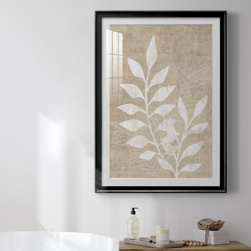 «Foliage Retreat I», reproduction encadrée de qualité supérieure - prête à être accrochée, H 36,5 po x l 26,5 po, Noir