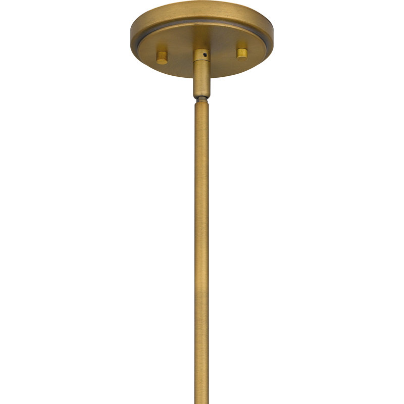 Luminaire suspendu tambour simple à 4 lumières Nostrand, Or, Noir