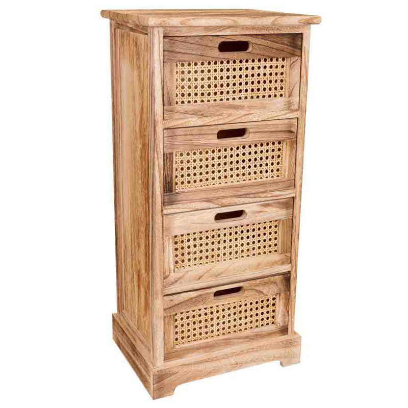 Flinchum Solid Wood 35cm W 4 - Drawer Chest of Drawers