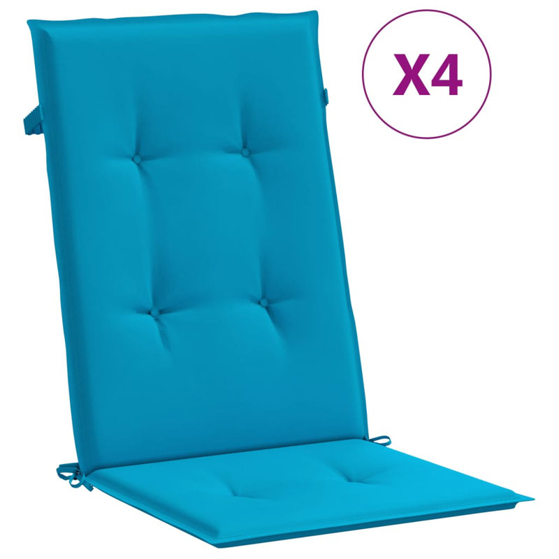 Outdoor Seat / Back Cushion, 1.18" H x 19.7" W x 47.2" L, 4, Blue