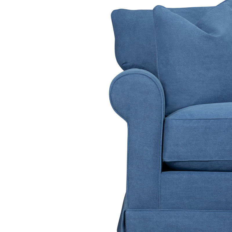 Canapé modulaire d'angle symétrique de 94 po de largeur Friedman, Denim indigo classique