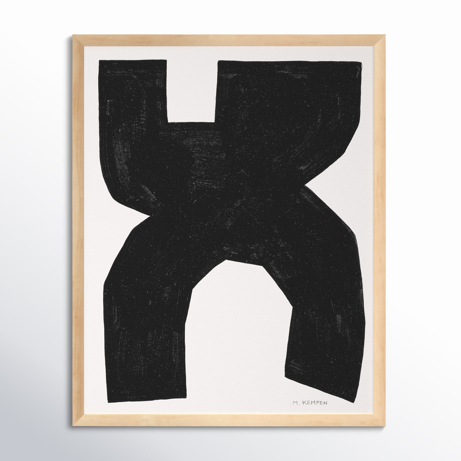 Module On White 1 by Michael Kempen, 20" H x 16" W x 1.25" D, Brown