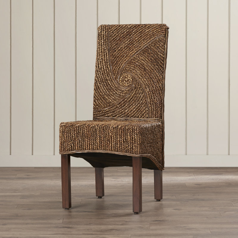 Chaise d'appoint en bois d'acajou massif Bilyeu