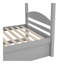 Lit simple superposé en forme de L avec lit gigogne gris-322141760