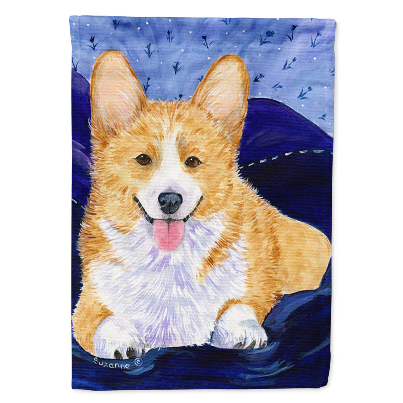 Corgi Double Sided 40'' H x 28'' W Polyester Animal House Flag