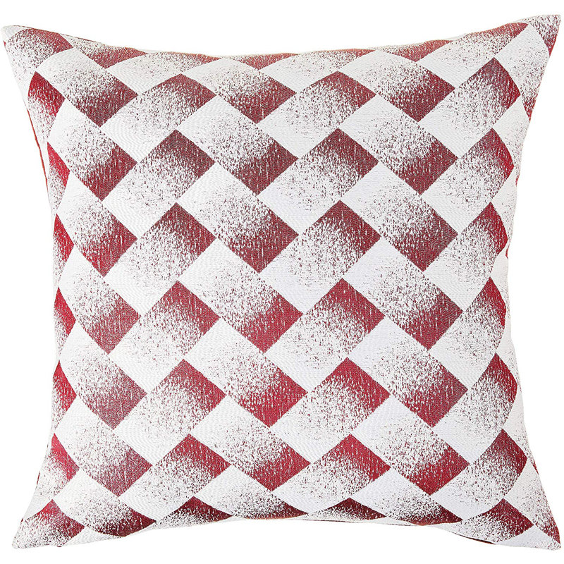 Geometric Throw Pillow, Burgundy