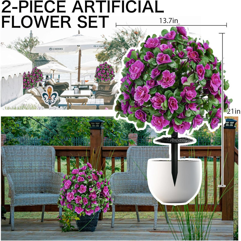 Fleurs artificielles pour l'extérieur, fausses plantes d'extérieur