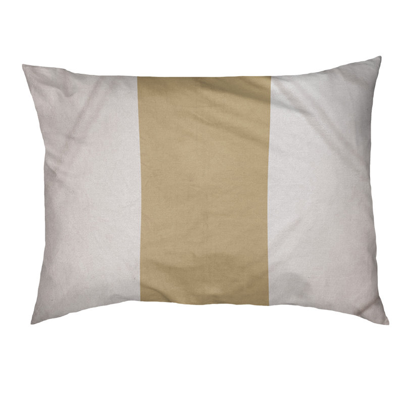 Coussin Detroit, Petit (l 28 po x P 18 po x H 6 po), White/Gold