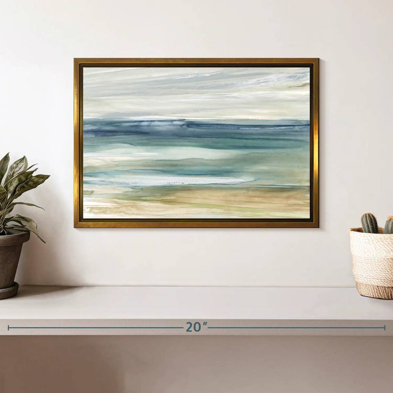 Brise océanique I, Cadre flottant doré, 13 po x 9 po