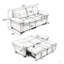 Canapé-lit convertible en velours de 185 cm avec matelas dépliable-365207818