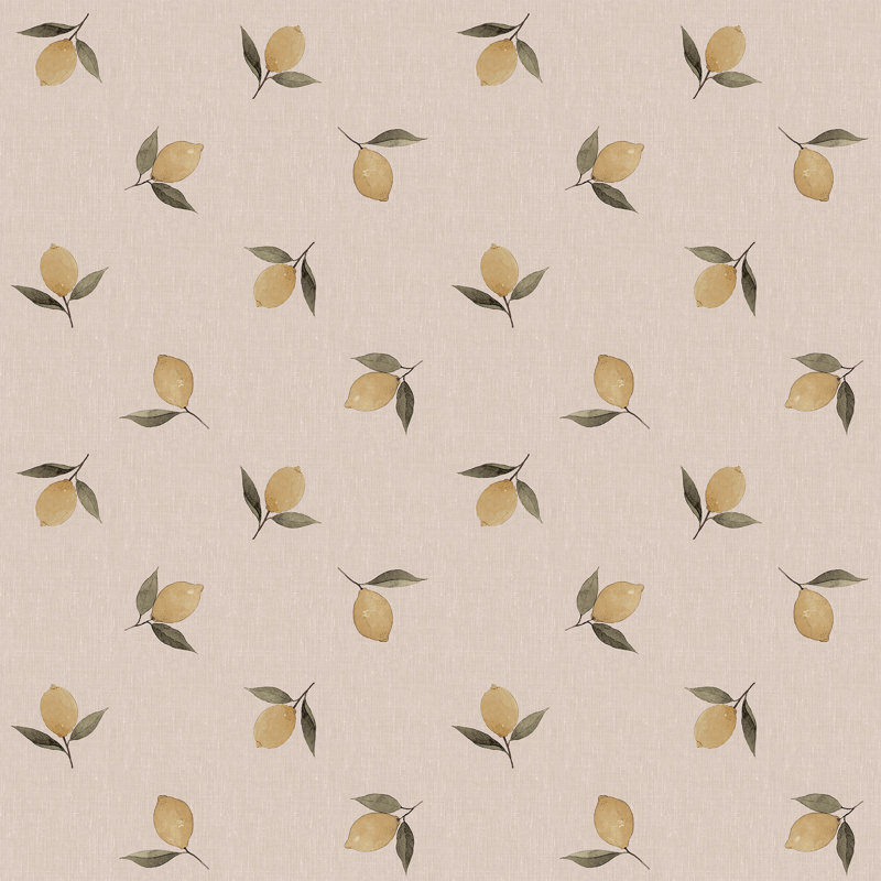 Sophie Allport Lemons Soft Linen Wallpaper, Brown