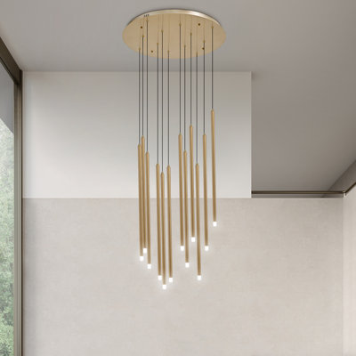 Teylie Long Attic Cluster Pendant Kitchen Island LED Chandelier