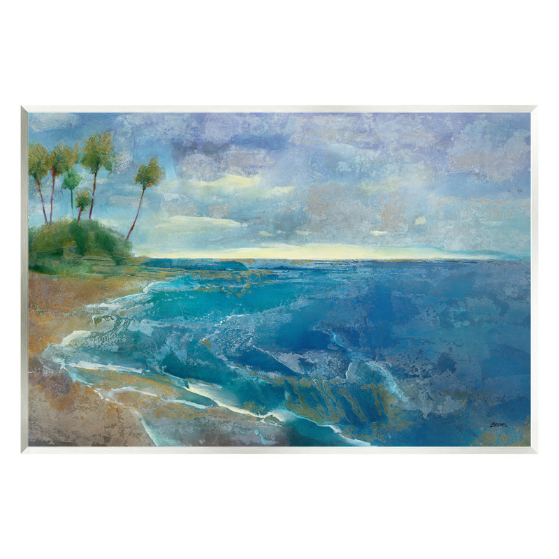 Art moderne sur plaque, motif tropical moderne par Scott Brems, H 13 po x l 19 po