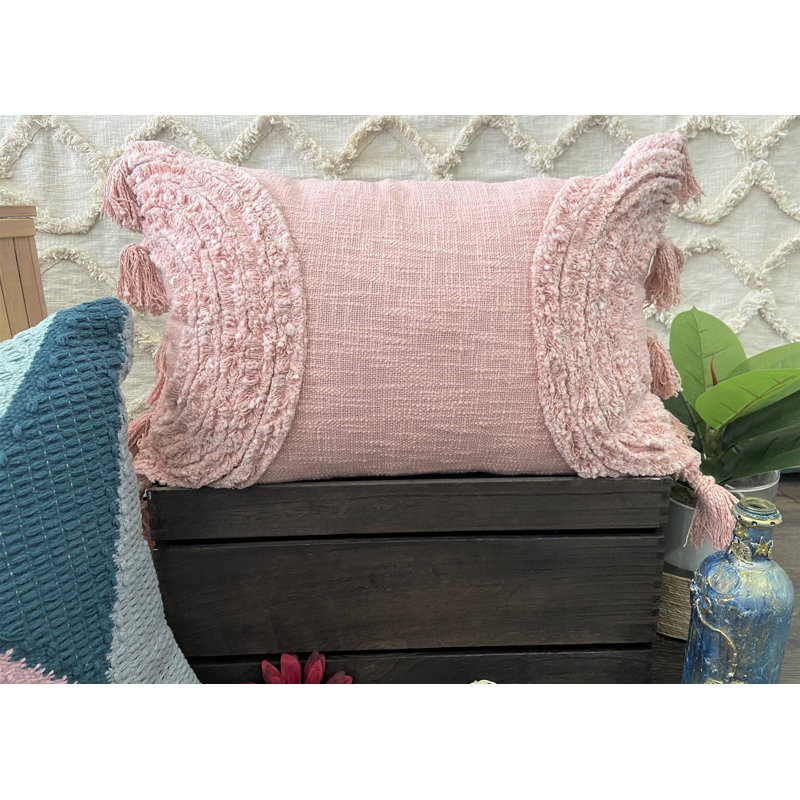 Housse de coussin touffetée