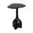 Modern Contemporary Accent Table with Marble Top and Sculpted Stone Aluminum Metal Base.-106720832