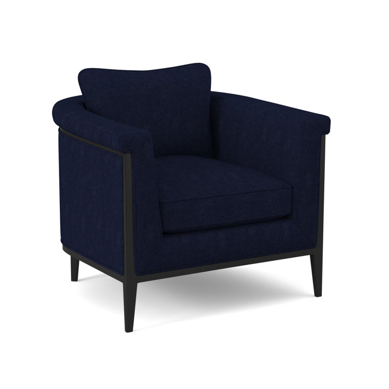 Chalice Upholstered Barrel Chair, Margaret Uniform, Espresso