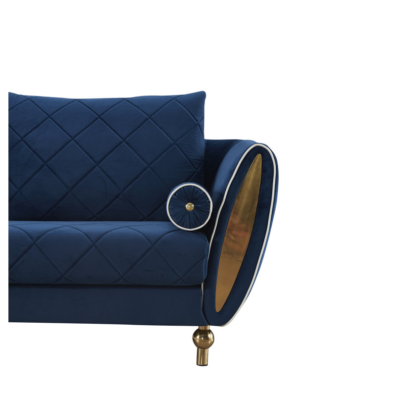 Sipario Vita Velvet Sofa, Blue