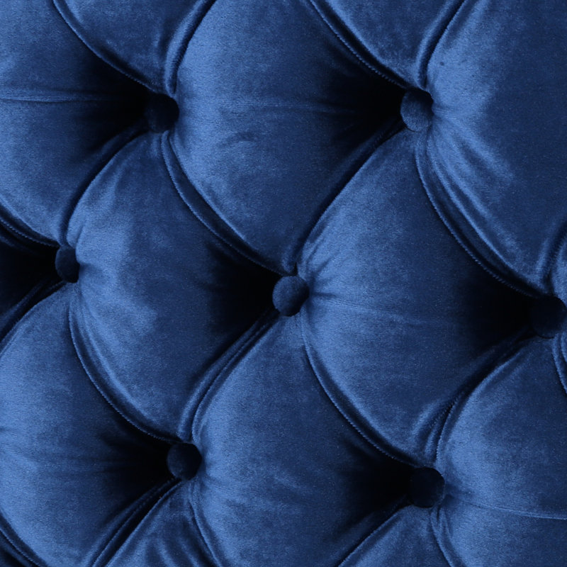 Grande tête de lit contemporaine en velours bleu marine, pieds réglables, revêtement en point de diamant à boutons, magnifique tête de lit en velours, style moderne,