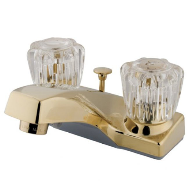 Elements of Design Centerset Bathroom Faucet, Brushed Nickel, With Brass Pop Up Drain