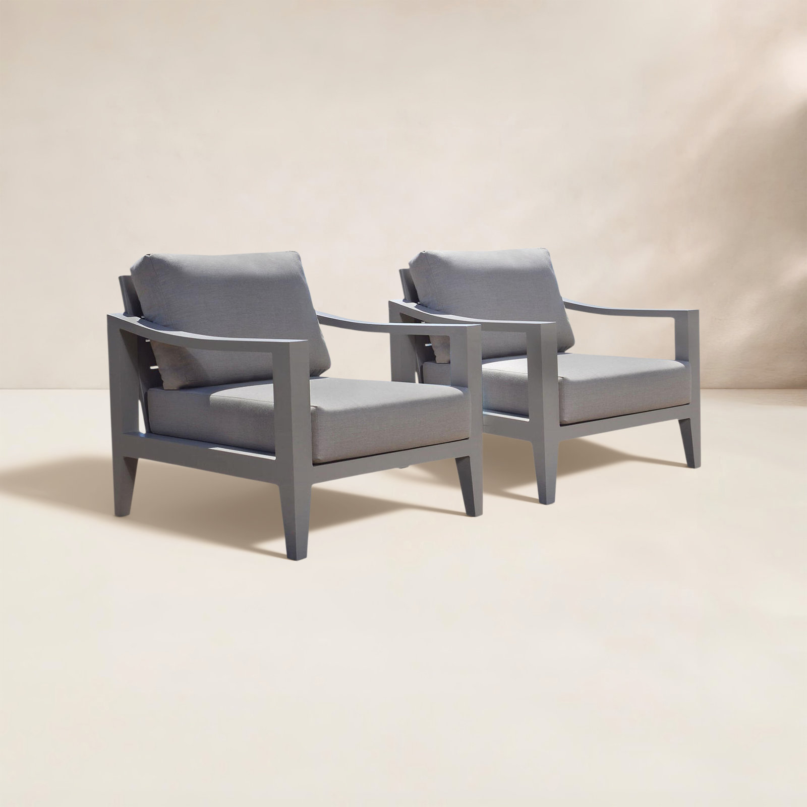 Solstice Patio Chair with SunbrCushions, Beige Sunbrella®, Beige