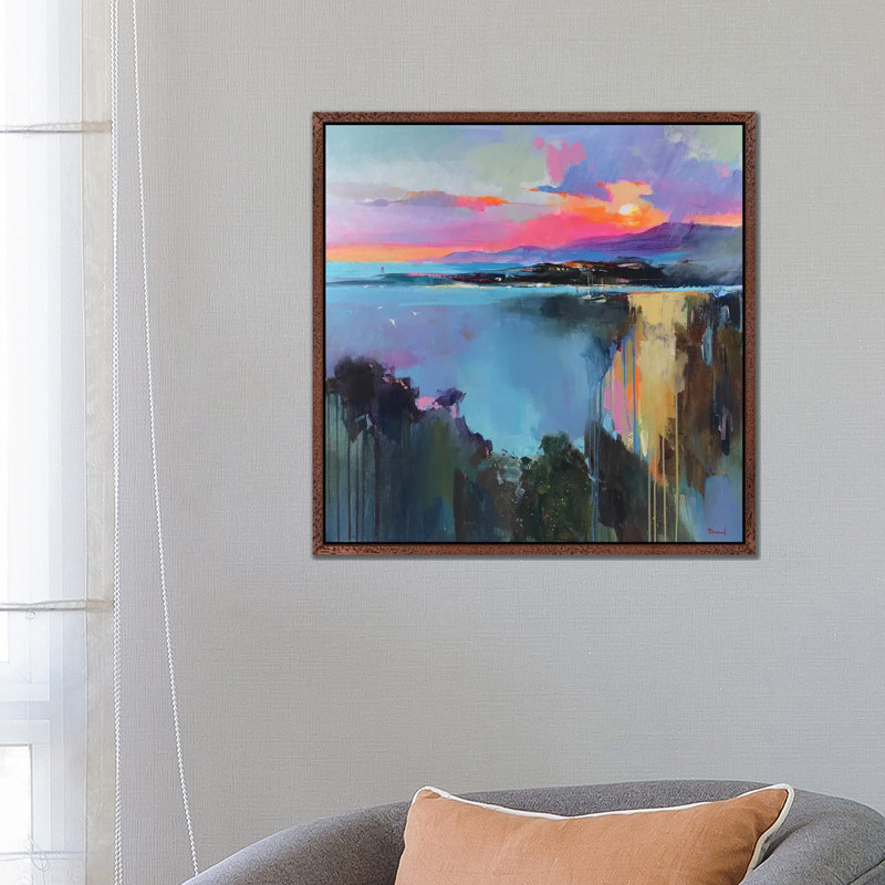 Eternity Now by Tatyana Yabloed - Painting on Canvas, 66.04cm H x 66.04cm W x 3.81cm D, Classic Brown Wood Floater Framed