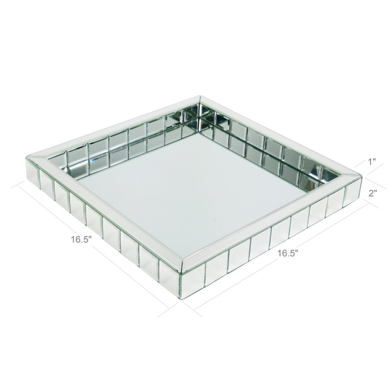 Sequeira Glass Tray, 16.5" W x 16.5" L
