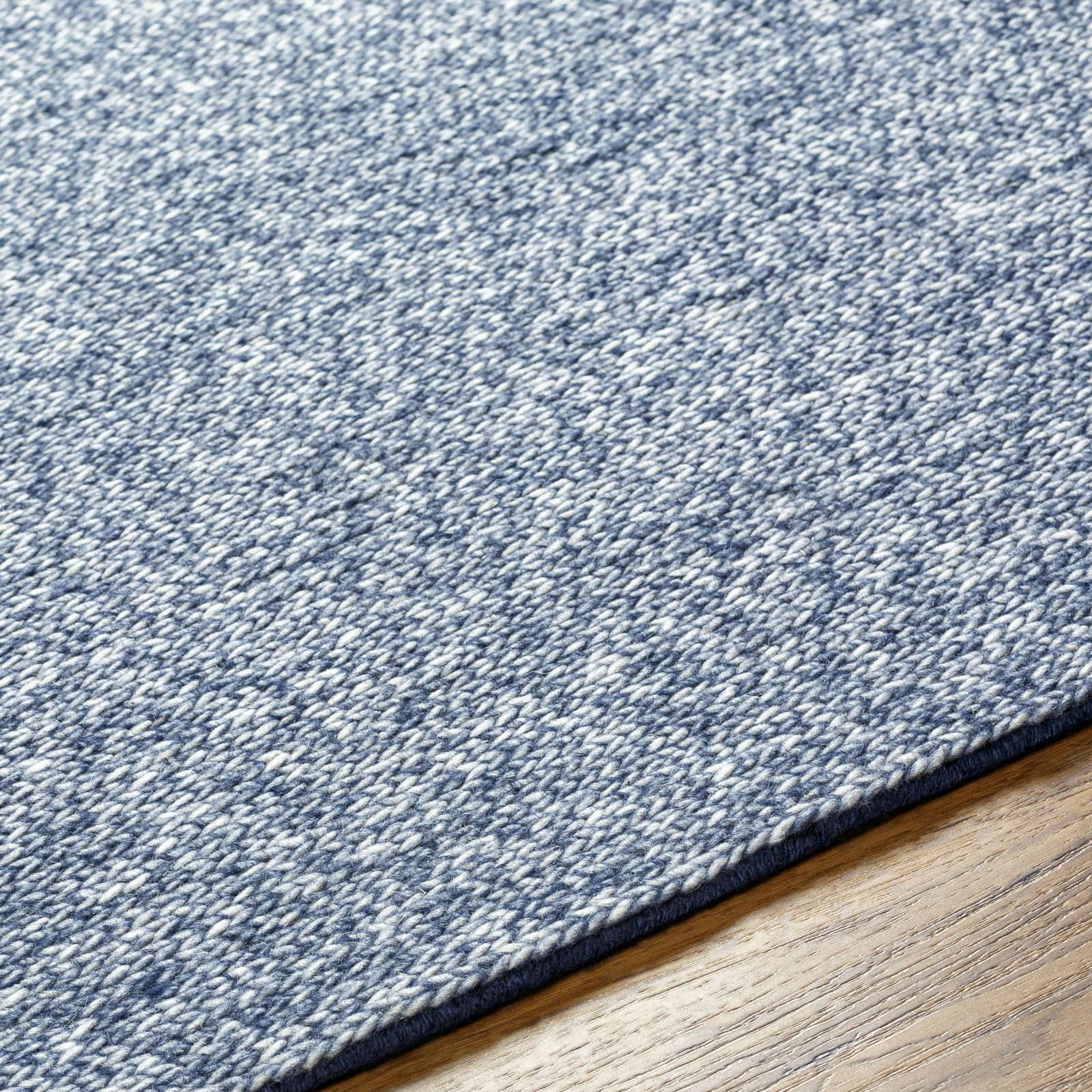 Tariah Hand-Woven Blue Rug, Rectangle 5' x 7'6"