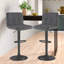 Hikmat Swivel Upholstered Adjustable Height Bar Stool with Steel Frame-68283018