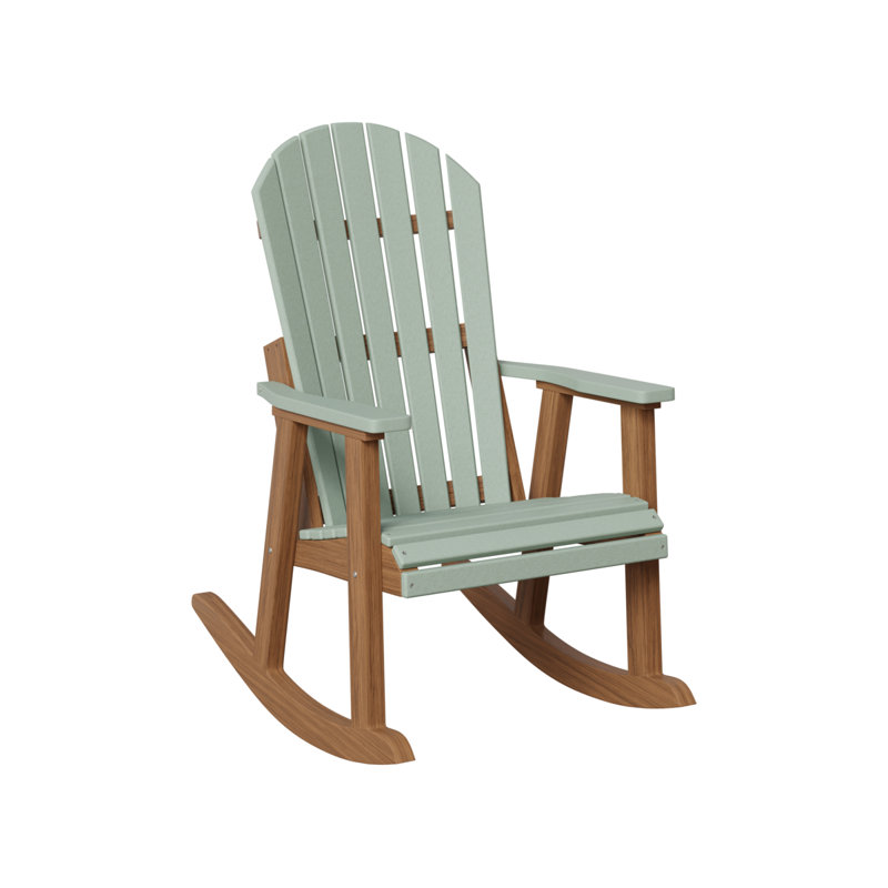 Fauteuil berçant berlinois berlinois, Seafoam Top/Antique Mahogany Base