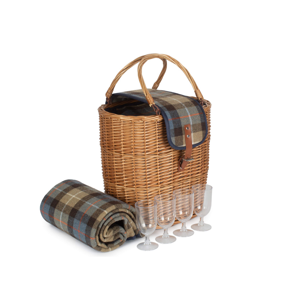 Wicker Ravenstor Lined Picnic Chiller Hamper Basket