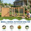 Cage à lapin avec cage d'aération Rabbit Petite cage à poules avec 2 portes, cage à caille en bois pour l'extérieur