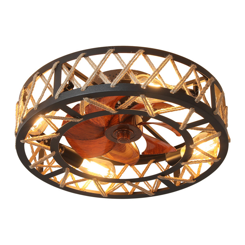 20" Cage Ceiling Fan Light Way Day