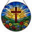 Vitrail 12 "H Sunrise Cross-686668768