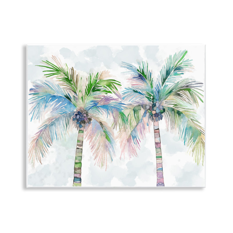 "Soft Palm Tree", art mural sur bois par Ziwei Li