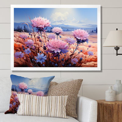 M cascade de bleuet sur toile