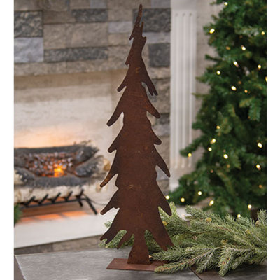 Rusty Metal Christmas Tree, 23"
