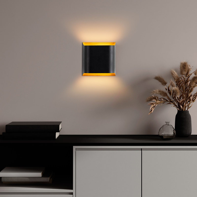 Stylish Black Wall Lamp, Metal Body, 5.9 x 5.9 x 4.3 inches | 1 x G9 Socket (Max 8W) | Elegant Lighting Fixture for Modern Home Decor, IP20 Rated | Perfect for Living Room, Bedroom, and Hallway