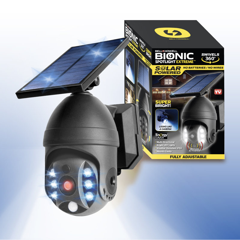 LED Solar Power Spot Light with Motion Sensor, Black