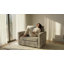 Chaise d'appoint, fauteuil rembourré avec siège large, brun-148155397