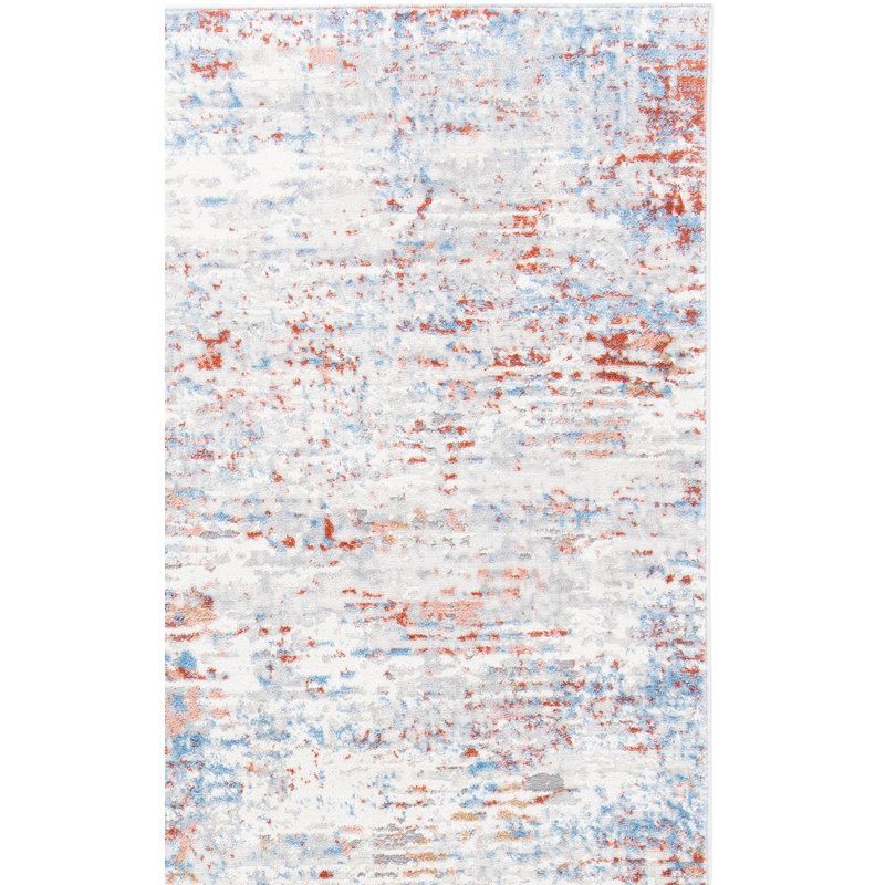 Amelia Cotton Abstract Rug, Square 6'7"