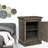 36" Brown Solid Wood Distressed Nightstand