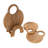 3-Piece Round Mango Wood Cutting Boards In Various Sizes With Stand